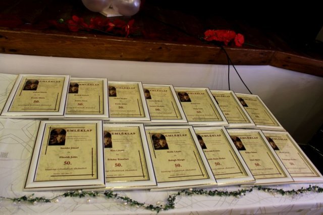 50-60 évvel ezelőtt házasságot kötött párok ünnepsége