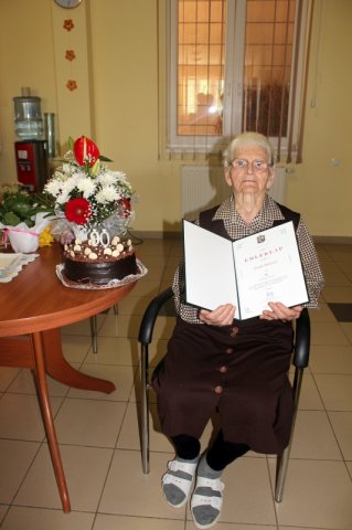 Hudák Mihályné köszöntése