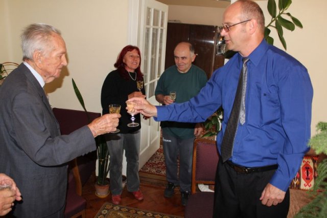 Kiss Bertalan nyugalmazott pedagógus köszöntése